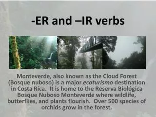 er and ir verbs