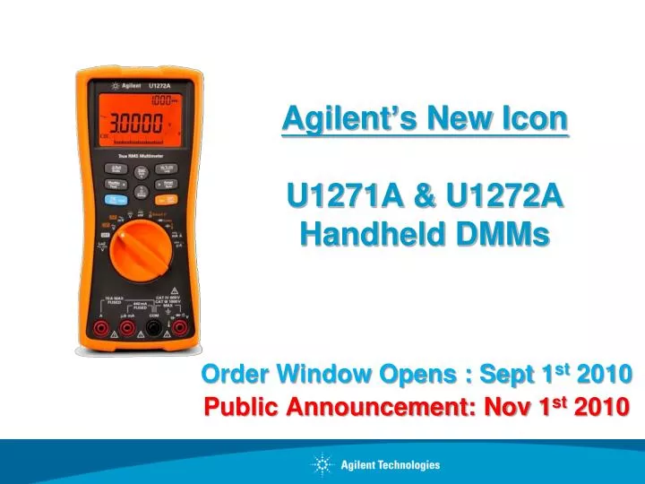agilent s new icon u1271a u1272a handheld dmms