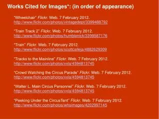 Works Cited for Images*: (in order of appearance)