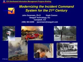 Modernizing the Incident Command System for the 21 st Century