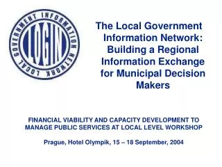 FINANCIAL VIABILITY AND CAPACITY DEVELOPMENT TO MANAGE PUBLIC SERVICES AT LOCAL LEVEL WORKSHOP