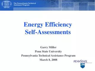 Energy Efficiency Self-Assessments