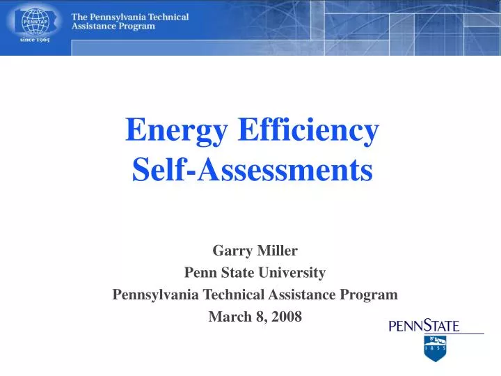 energy efficiency self assessments