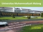 Universitas Muhammadiyah Malang - slide 1