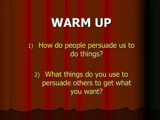 warm up