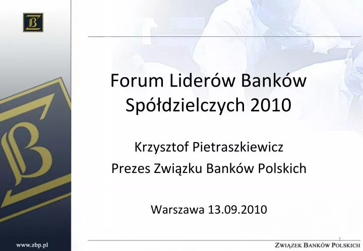 forum lider w bank w sp dzielczych 2010