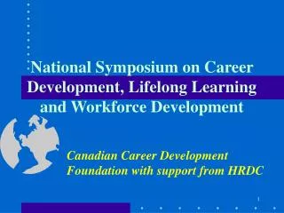 National Symposium on Career Development, Lifelong Learning and Workforce Development