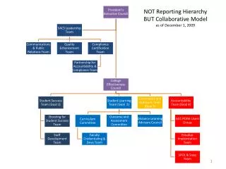 NOT Reporting Hierarchy BUT Collaborative Model as of December 1, 2009