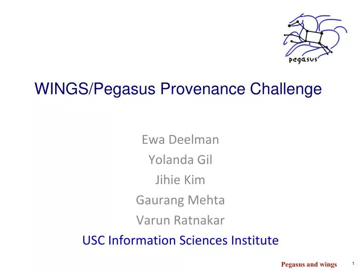 wings pegasus provenance challenge