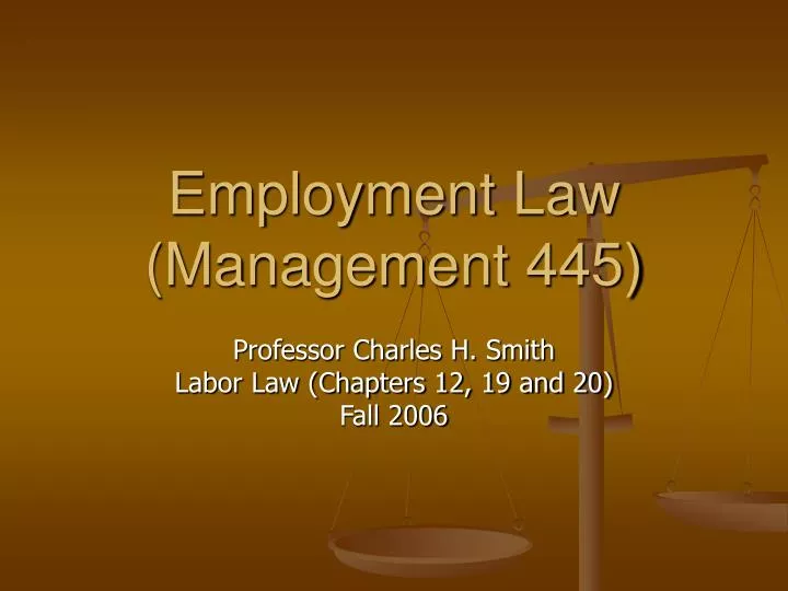 employment law management 445
