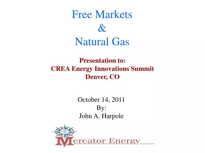 free markets natural gas