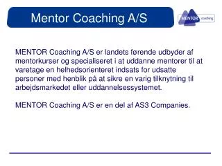 Mentor Coaching A/S