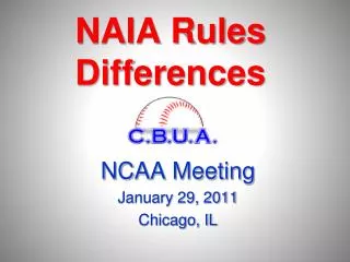 NAIA Rules Differences