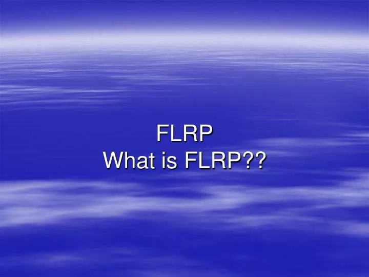 flrp what is flrp