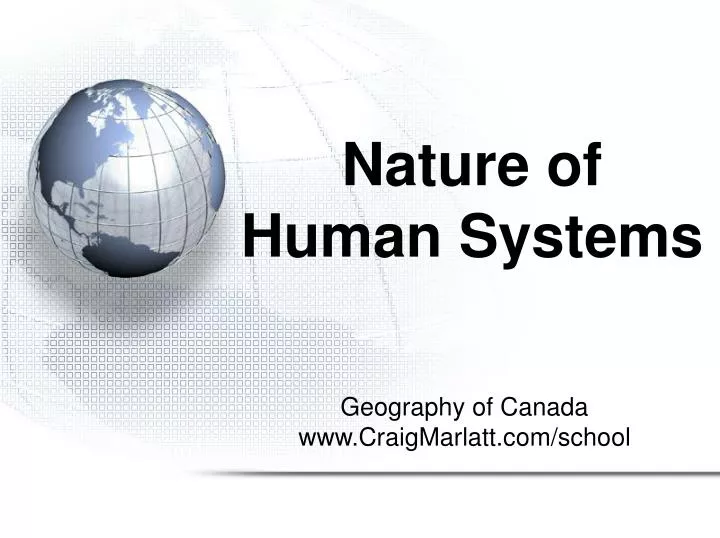 nature of human systems