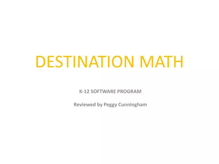 destination math