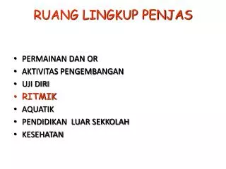 ruang lingkup penjas