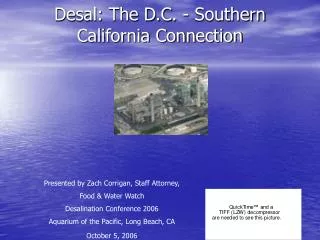 Desal: The D.C. - Southern California Connection