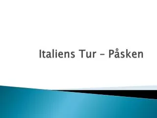 italiens tur p sken