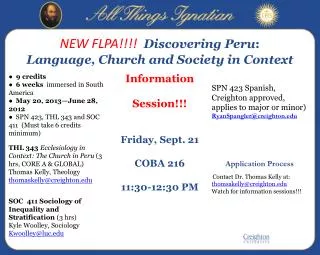 NEW FLPA!!!! Discovering Peru : Language, Church and Society in Context