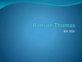 Ranson Thomas