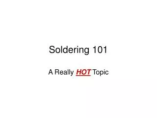 Soldering 101