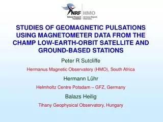 Pulsation Studies using CHAMP Satellite and Ground-based Magnetometer Data Geomagnetic pulsations