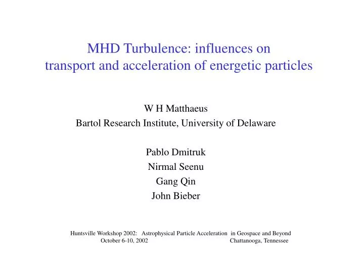 mhd turbulence influences on transport and acceleration of energetic particles