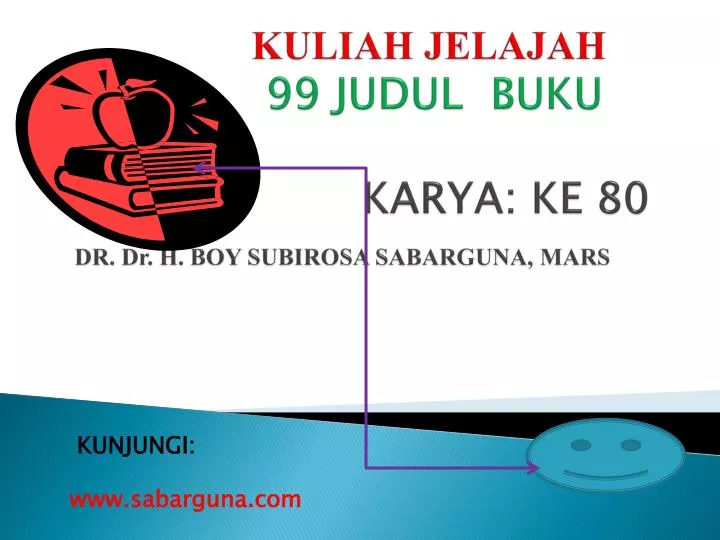 kuliah jelajah 99 judul buku karya ke 80 dr dr h boy subirosa sabarguna mars