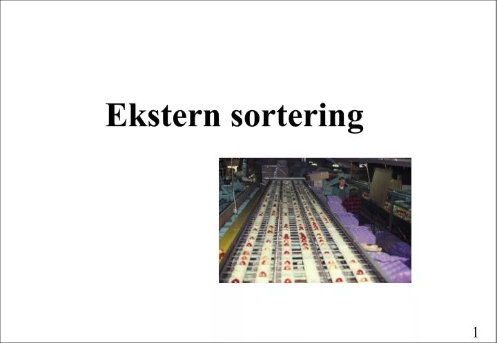 ekstern sortering