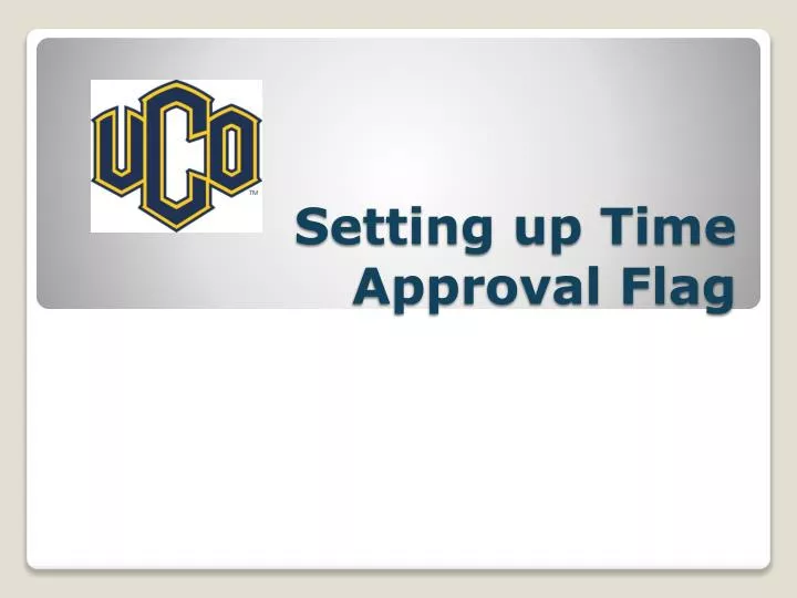 setting up time approval flag