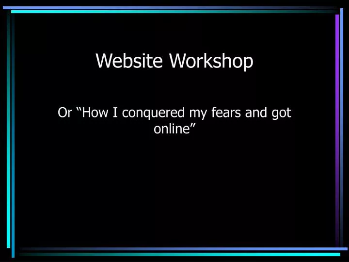 website workshop