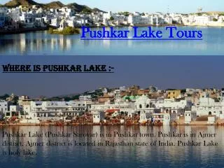 Pushkar Lake Tours
