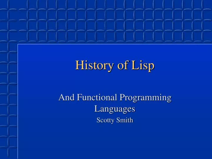 history of lisp
