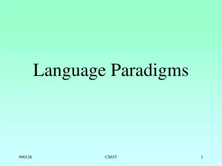 language paradigms
