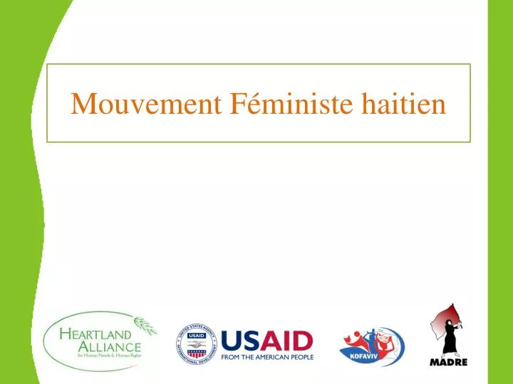 mouvement f ministe haitien