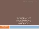 PPT - The History Of Programming Languages PowerPoint Presentation ...