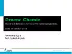 Groene Chemie - slide 1
