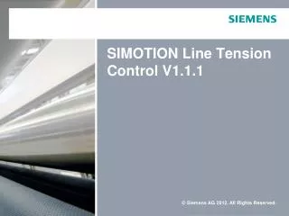 SIMOTION Line Tension Control V1.1.1