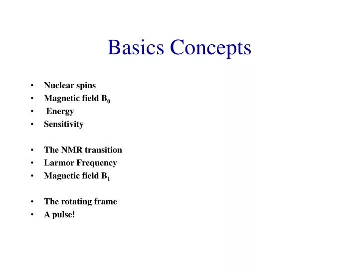 basics concepts