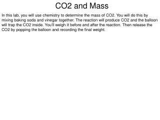 CO2 and Mass