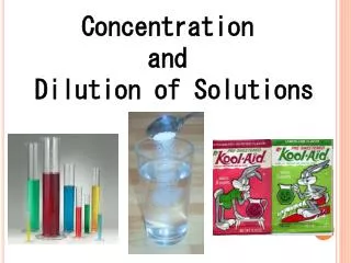 Concentration and Dilution of Solutions