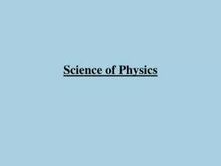 Science of Physics