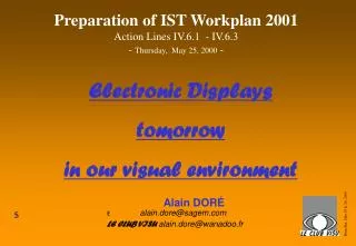 Electronic Displays tomorrow in our visual environment