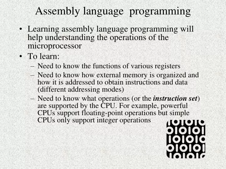 assembly language programming