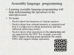 Assembly language programming