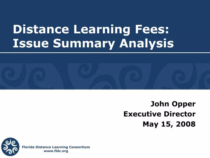 distance learning fees issue summary analysis