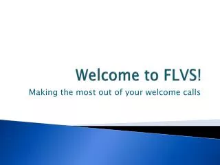 Welcome to FLVS!