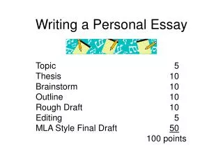 Writing a Personal Essay