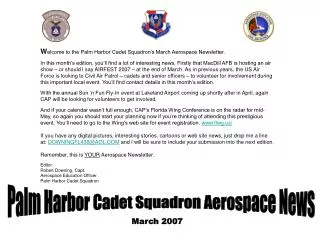 Palm Harbor Cadet Squadron Aerospace News